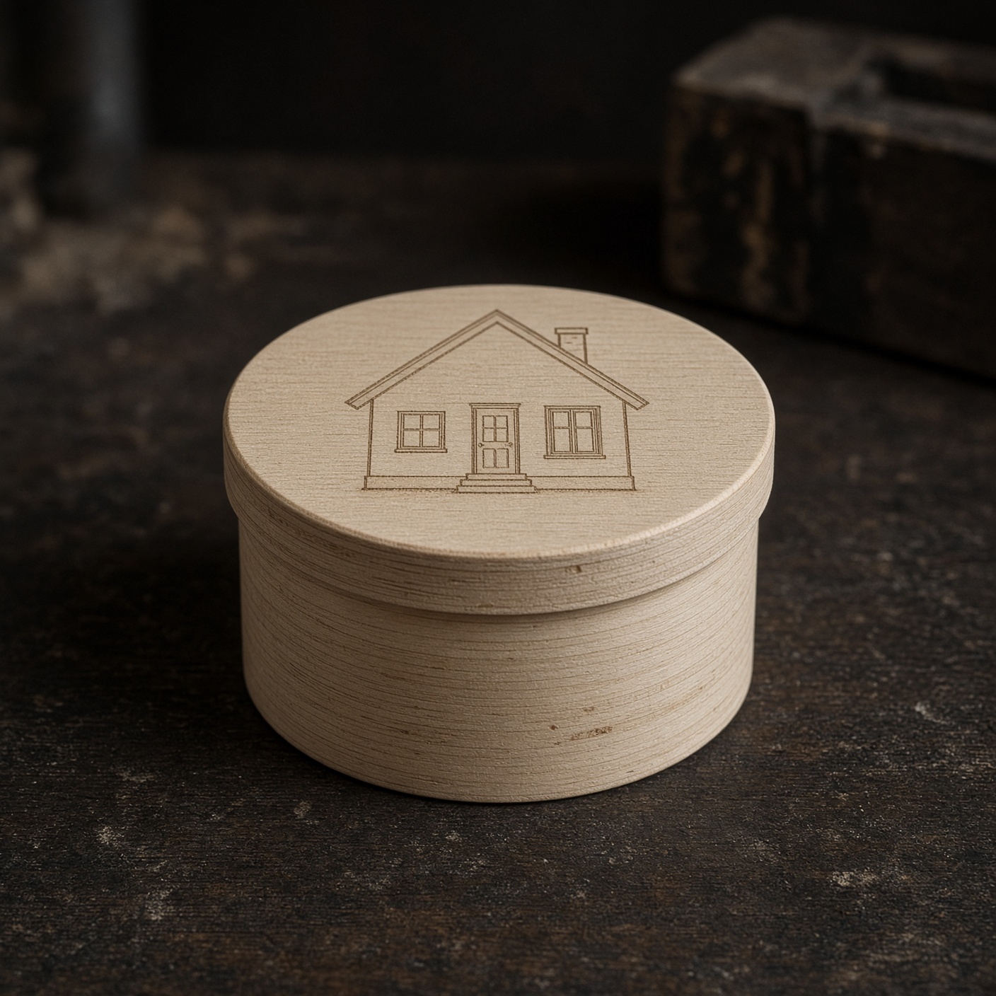 Schachtel mit Haus